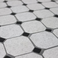 Tavolo da giardino in acciaio e mosaico - NOEMI