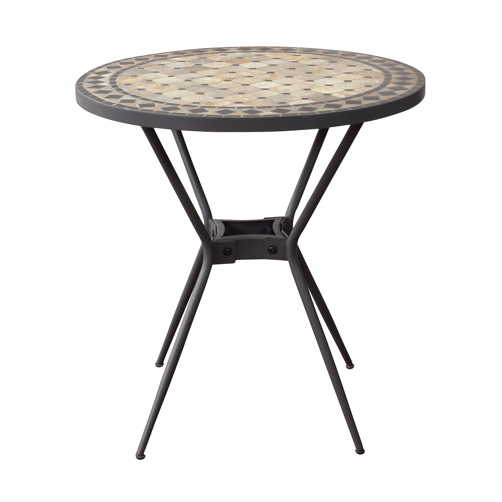 Tavolo da giardino in acciaio e mosaico - MATTEO