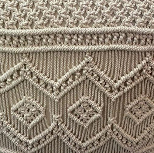 Pouf da giardino macramè - DELIA