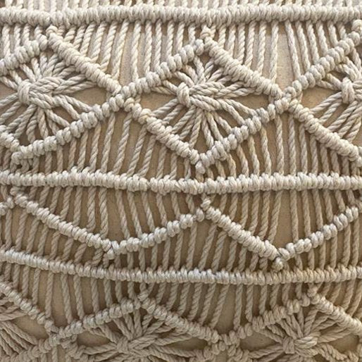 Pouf da giardino macramè - BIANCA