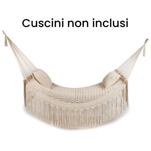 Amaca in corda macramè da esterno - VALERIA