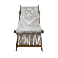 Sdraio da giardino in corda macramè - WYNNETTE