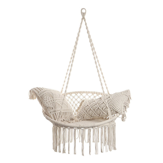 Poltrona sospesa in corda macramè da esterno - ROSALIND