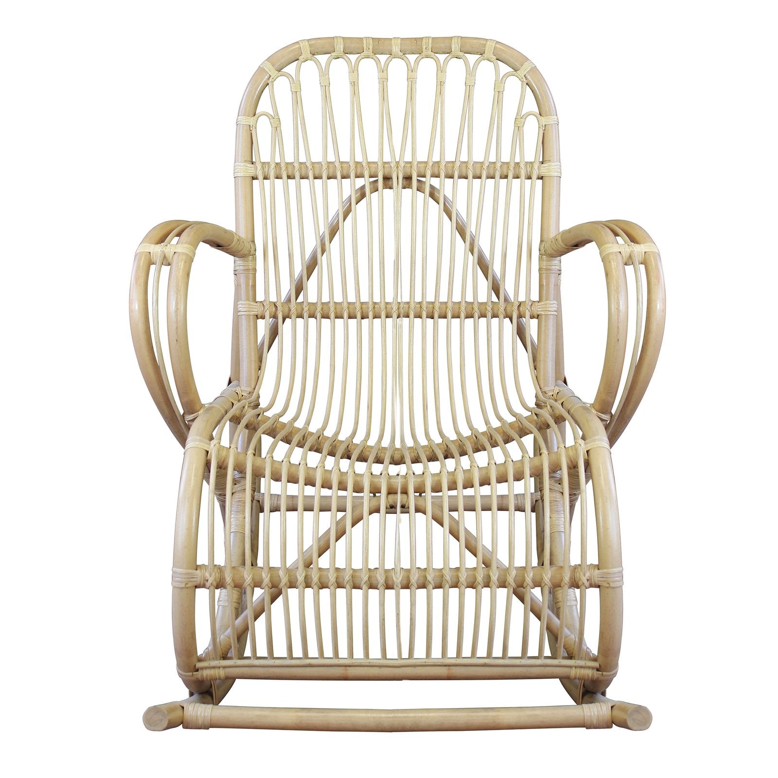 Poltrona dondolo da giardino in bamboo - IGNATIUS