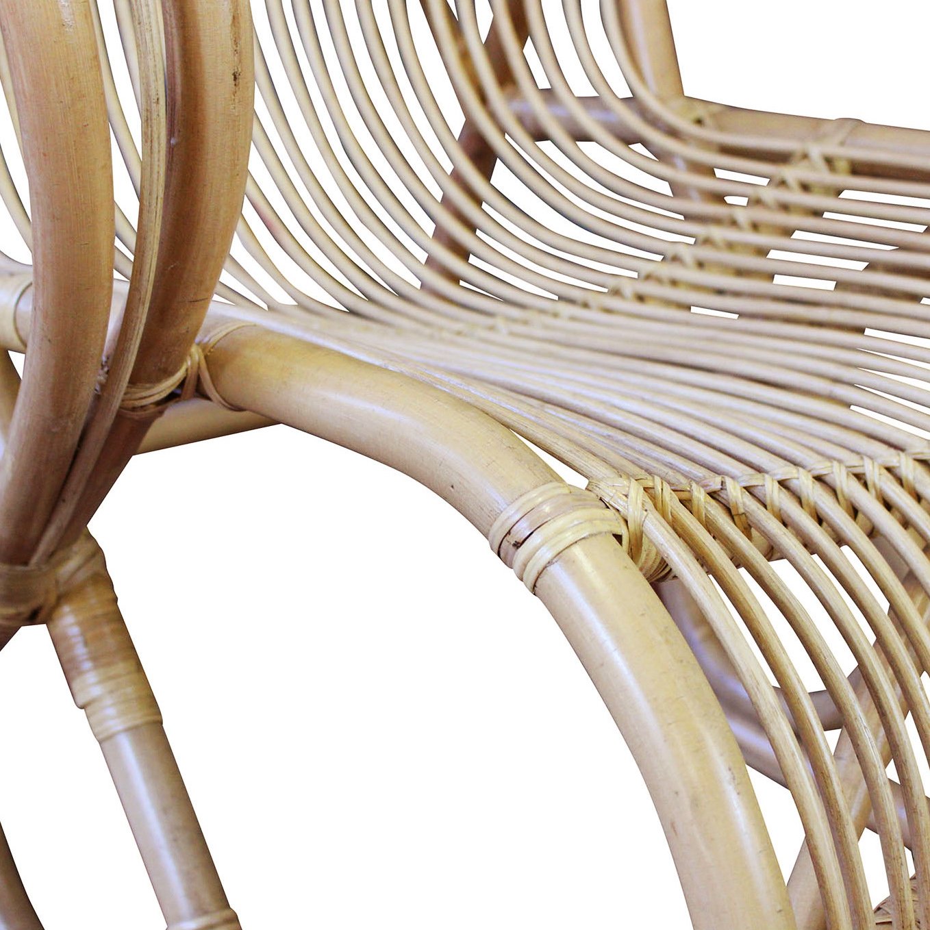 Poltrona dondolo da giardino in bamboo - IGNATIUS