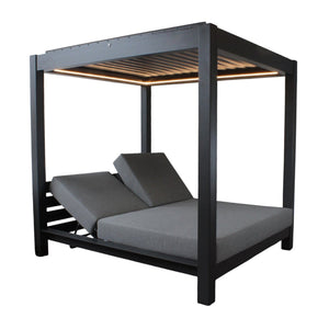 Gazebo letto da giardino con led - XANDER