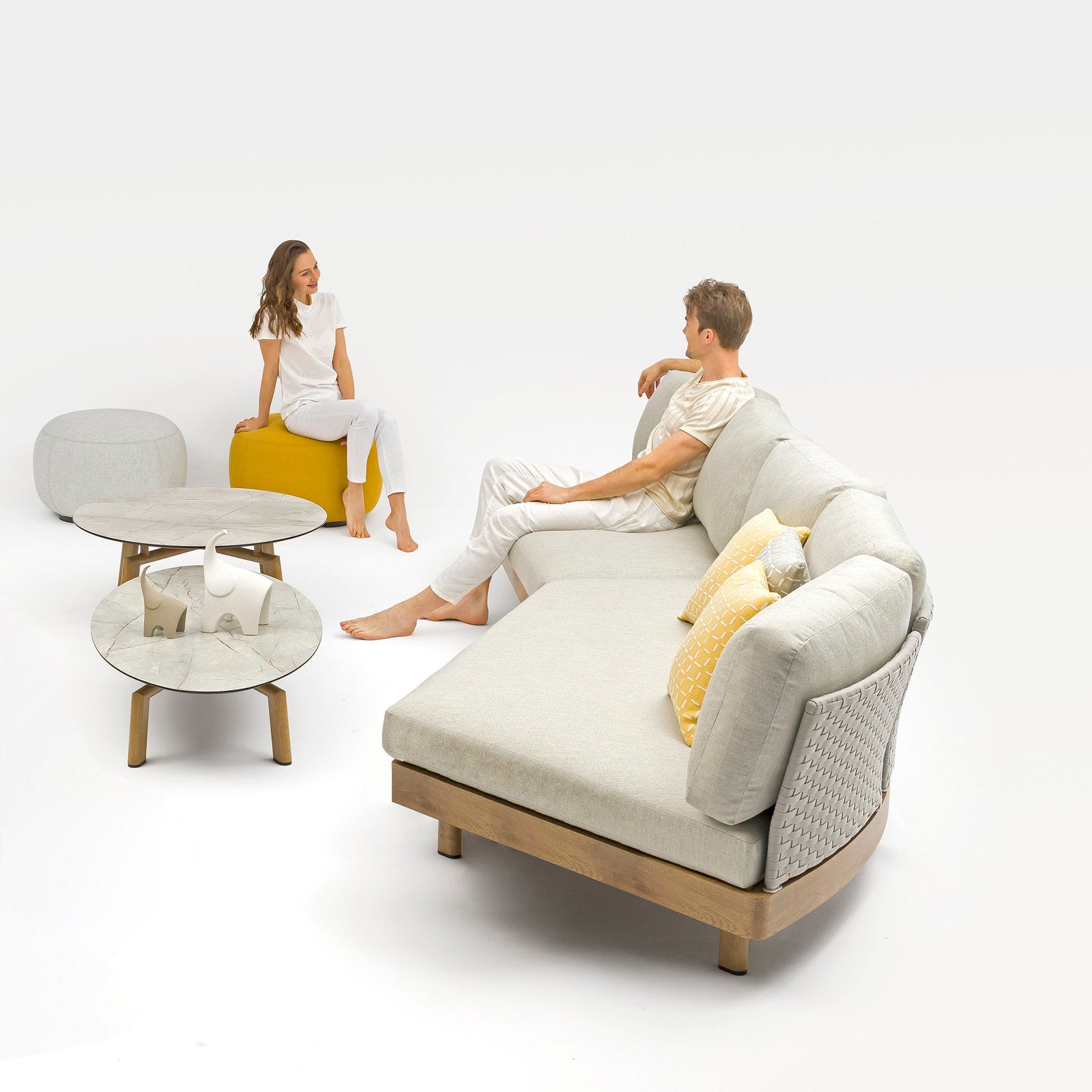 Divano da giardino modulo angolare sx - ULRIC