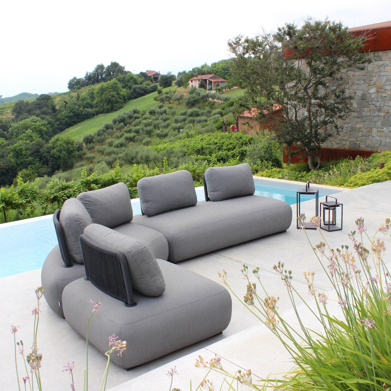 Divano da giardino modulo centrale - QUENYA