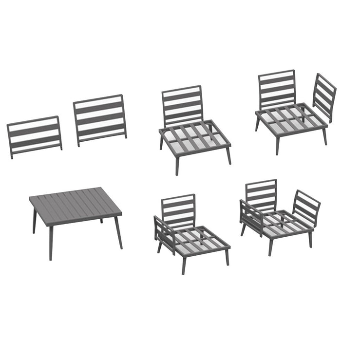 Tavolino per salotto da giardino componibile - DEX