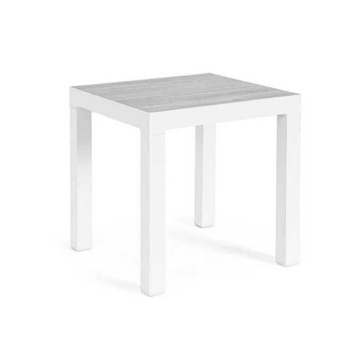 Tavolino Alluminio Bianco Moderno da Esterno 50x50 - BREEZE
