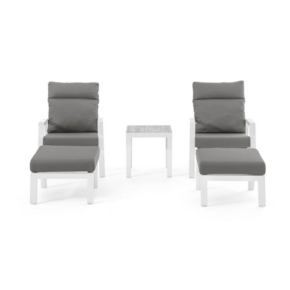 Tavolino Alluminio Bianco Moderno da Esterno 50x50 - BREEZE