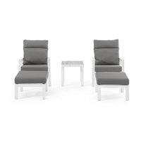 Tavolino Alluminio Bianco Moderno da Esterno 50x50 - BREEZE