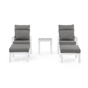 Tavolino Alluminio Bianco Moderno da Esterno 50x50 - BREEZE