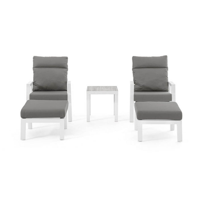 Tavolino Alluminio Bianco Moderno da Esterno 50x50 - BREEZE