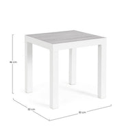 Tavolino Alluminio Bianco Moderno da Esterno 50x50 - BREEZE