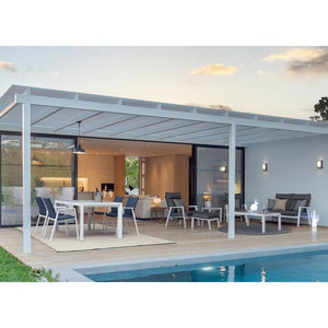 Tavolino Alluminio Bianco Moderno da Esterno 50x50 - BREEZE