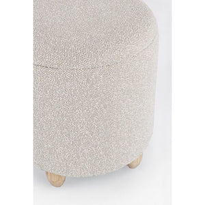 Sgabello Contenitore Bouclé Grigio Moderno da Interno - MILO