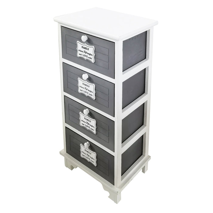 Cassettiera mobiletto per bagno camera - JANUS Colore: Grigio