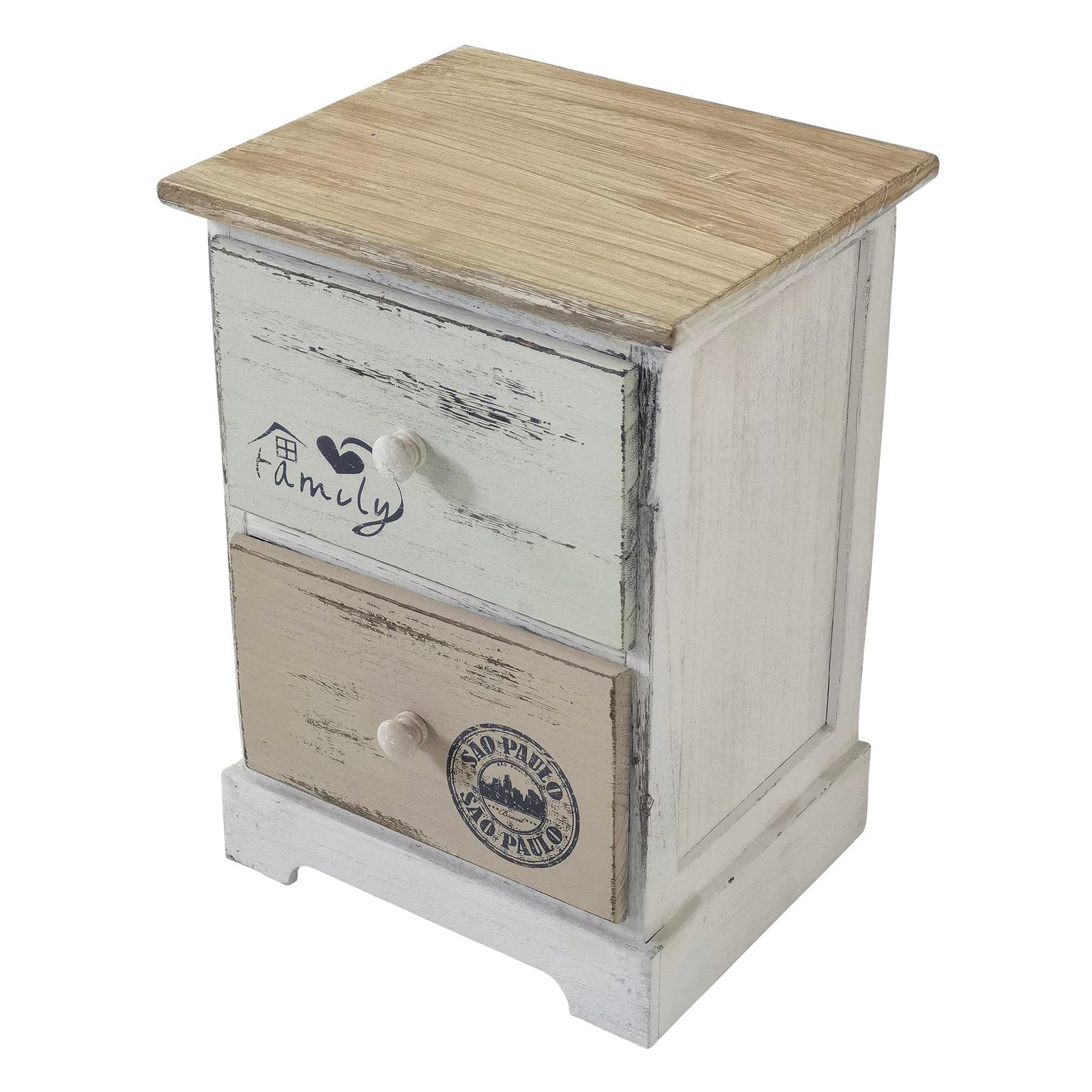 Cassettiera mobiletto per bagno camera - ICARUS Colore: Bianco