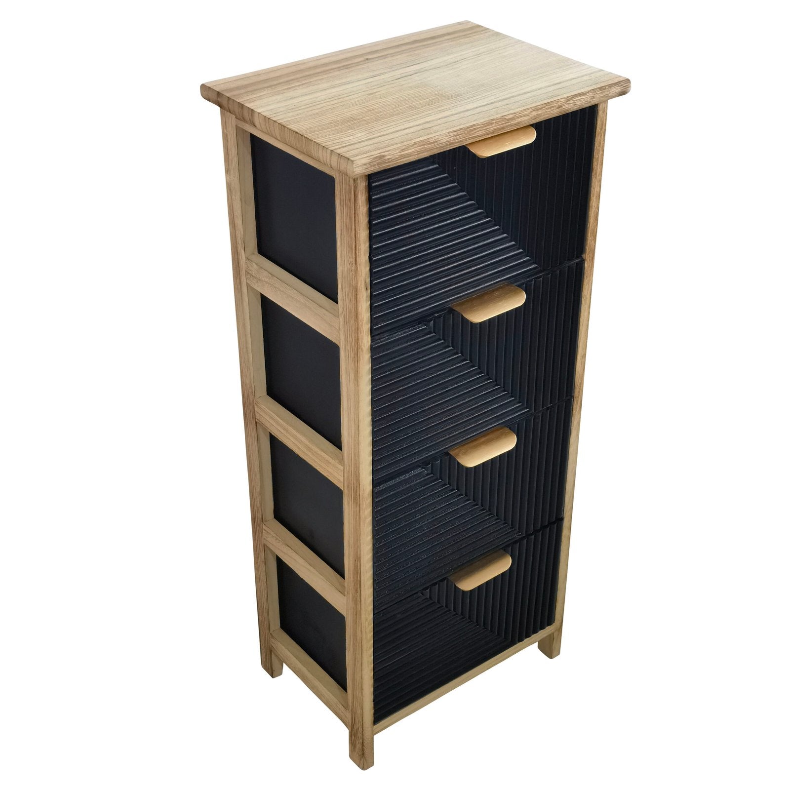 Cassettiera mobiletto per bagno camera - HALIA Colore: Nero