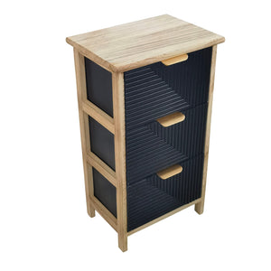 Cassettiera mobiletto per bagno camera - HALIA Colore: Nero