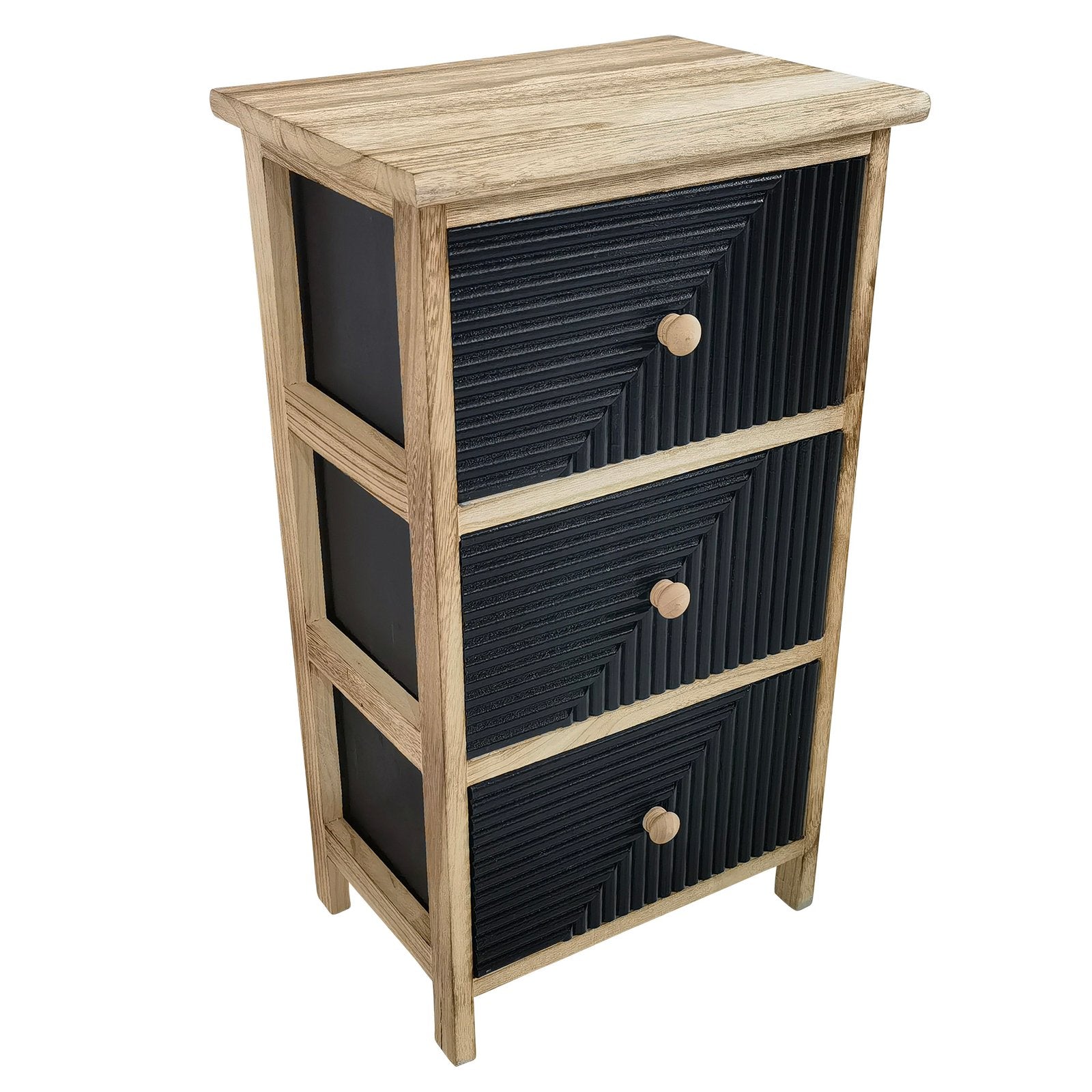 Cassettiera mobiletto per bagno camera - GALEON Colore: Nero