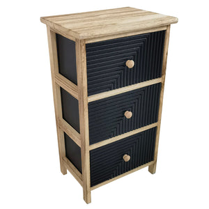 Cassettiera mobiletto per bagno camera - GALEON Colore: Nero