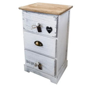 Cassettiera mobiletto per bagno camera - CASTOR Colore: Bianco