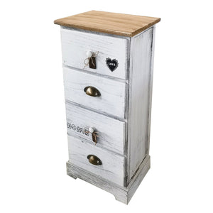 Cassettiera mobiletto per bagno camera - CASTOR Colore: Bianco