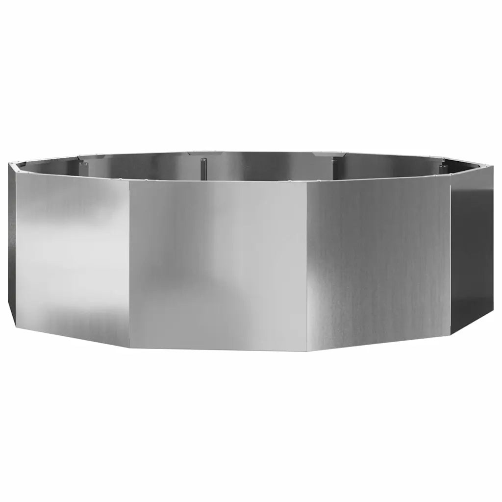 Fioriera-Vaso-Contenitore per Piante Argento 120 x 120 x 35 cm Acciaio zincato