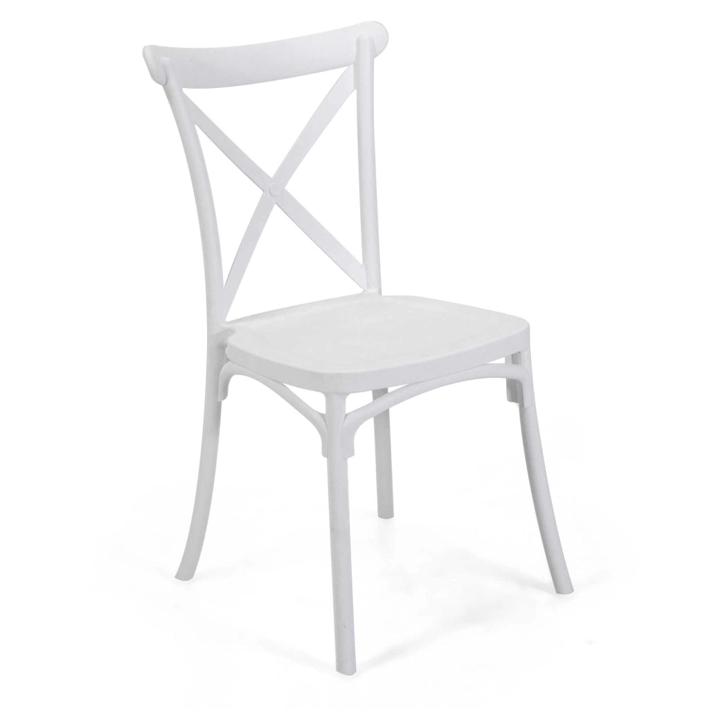 Sedia 47x51xh90 cm in Plastica Cross Bianco
