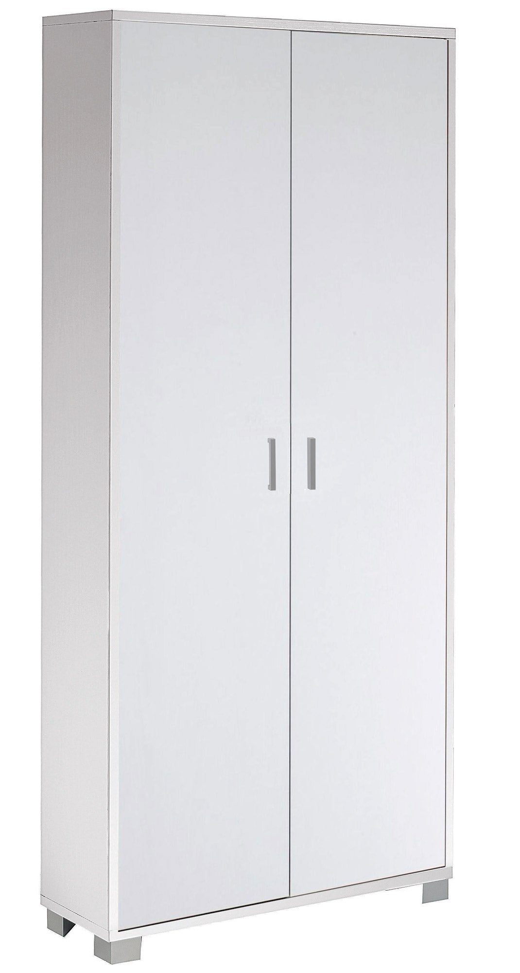 Armadio 2 Ante 83x190x29 cm Bianco Fiammato