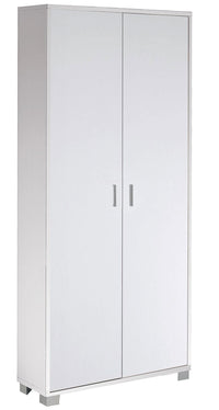 Armadio 2 Ante 83x190x29 cm Bianco Fiammato