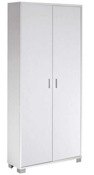 Armadio 2 Ante 83x190x29 cm Bianco Fiammato