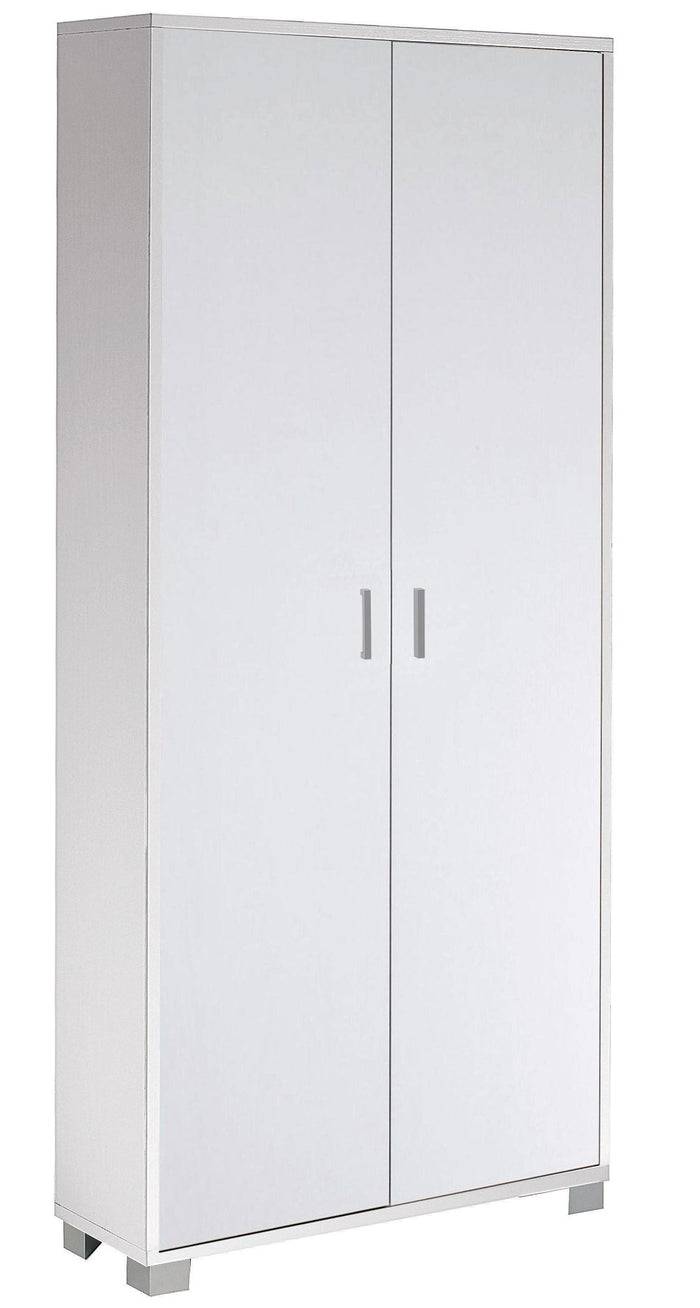 Armadio 2 Ante 83x190x29 cm Bianco Fiammato