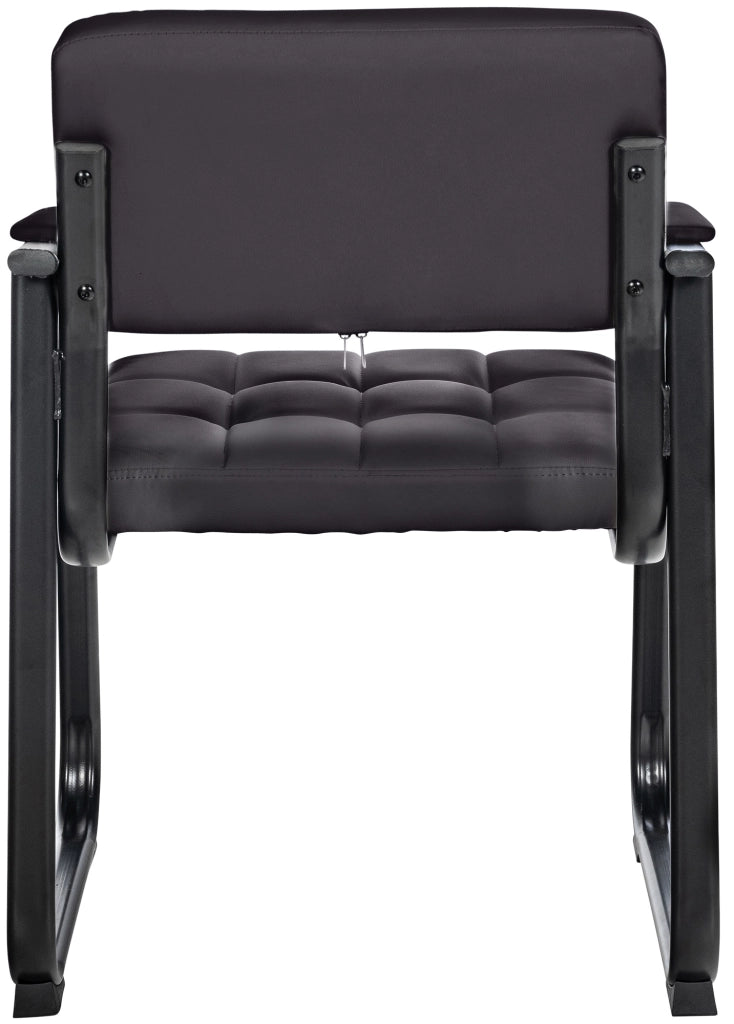 Sedia Visitatore Canada B in Similpelle nero