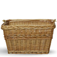 Cesto per bici cestino rettangolare in vimini naturale con manico intrecciato