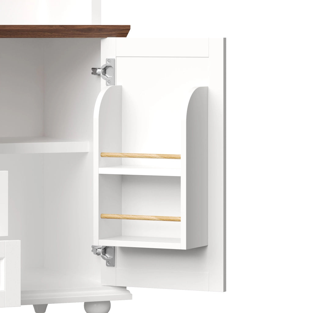 HIGHBOARD Cucina 140x40x179,5 cm Bianco con illuminazione RGB LED