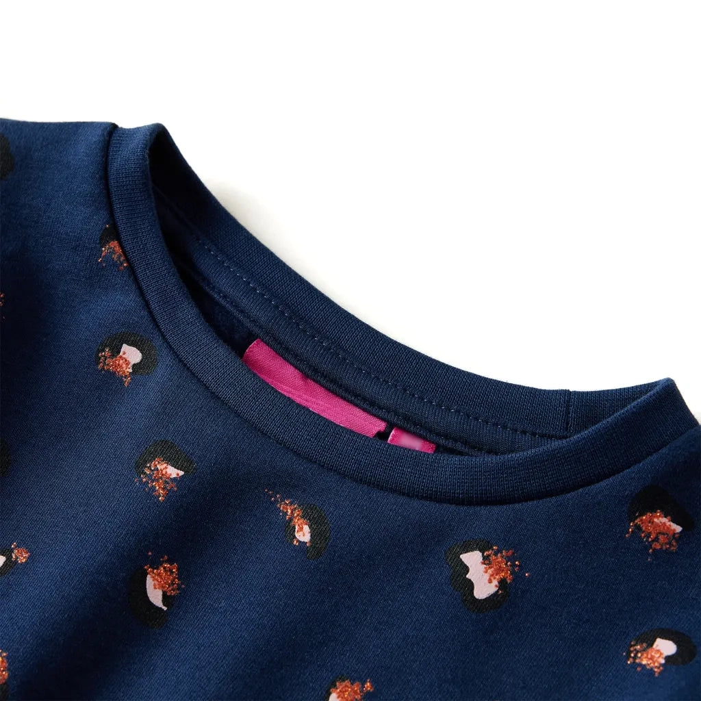 Abito da Bambina a Maniche Lunghe Blu Marino 116 CFW9660923