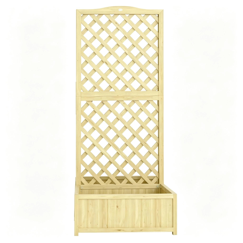 FIORIERA Doppia pieghevole con grigliato 73x70x170 cm Legno Naturale
