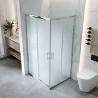 Cabina Doccia Angolare Scorrevole 80x120 Cm H 185 cm vetro Opaco 6 mm| Kiro