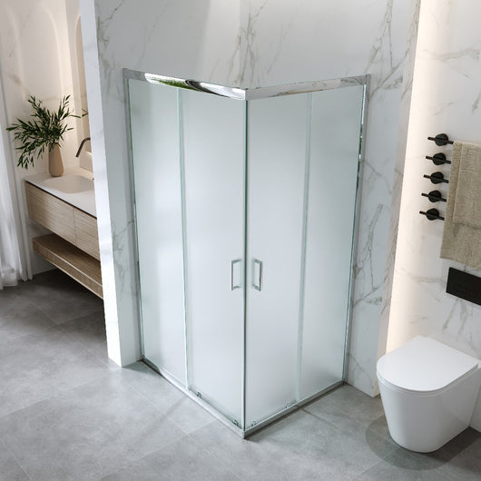 Cabina Doccia Angolare Scorrevole 80x120 Cm H 185 cm vetro Opaco 6 mm| Kiro