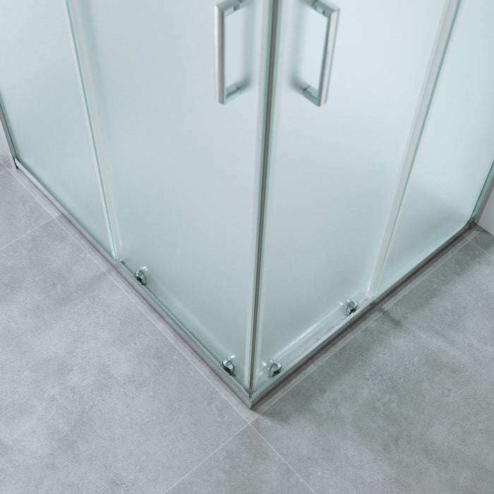 Cabina Doccia 3 Lati 70x90x70 Cm H 185 cm vetro 6 mm Opaco Scorrevole| Kiro