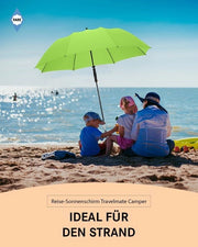 Parasole da viaggio con protezione UV 50+ certificato TÜV - Parasole portatile per spiaggia, campeggio e giardino