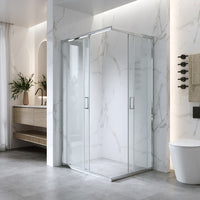 Cabina Doccia Angolare Scorrevole 70x90 Cm H 185 cm Vetro Trasparente 6 mm | Kiro