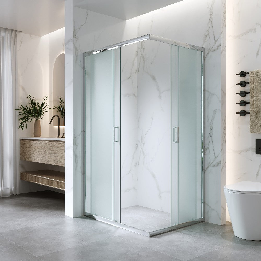 Cabina Doccia Scorrevole 70x100 Cm H 185 cm vetro Opaco 6 mm| Kiro