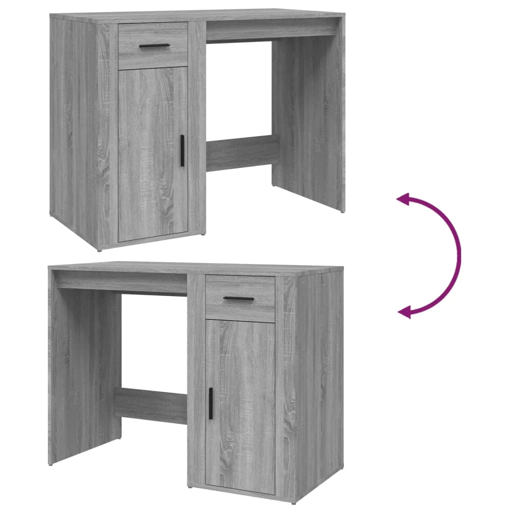 Scrivania Sonoma postazione computer mobile per computer scrivania da studio 100 x 49 x 75 cm legno ingegnerizzato grigio 02_0023936