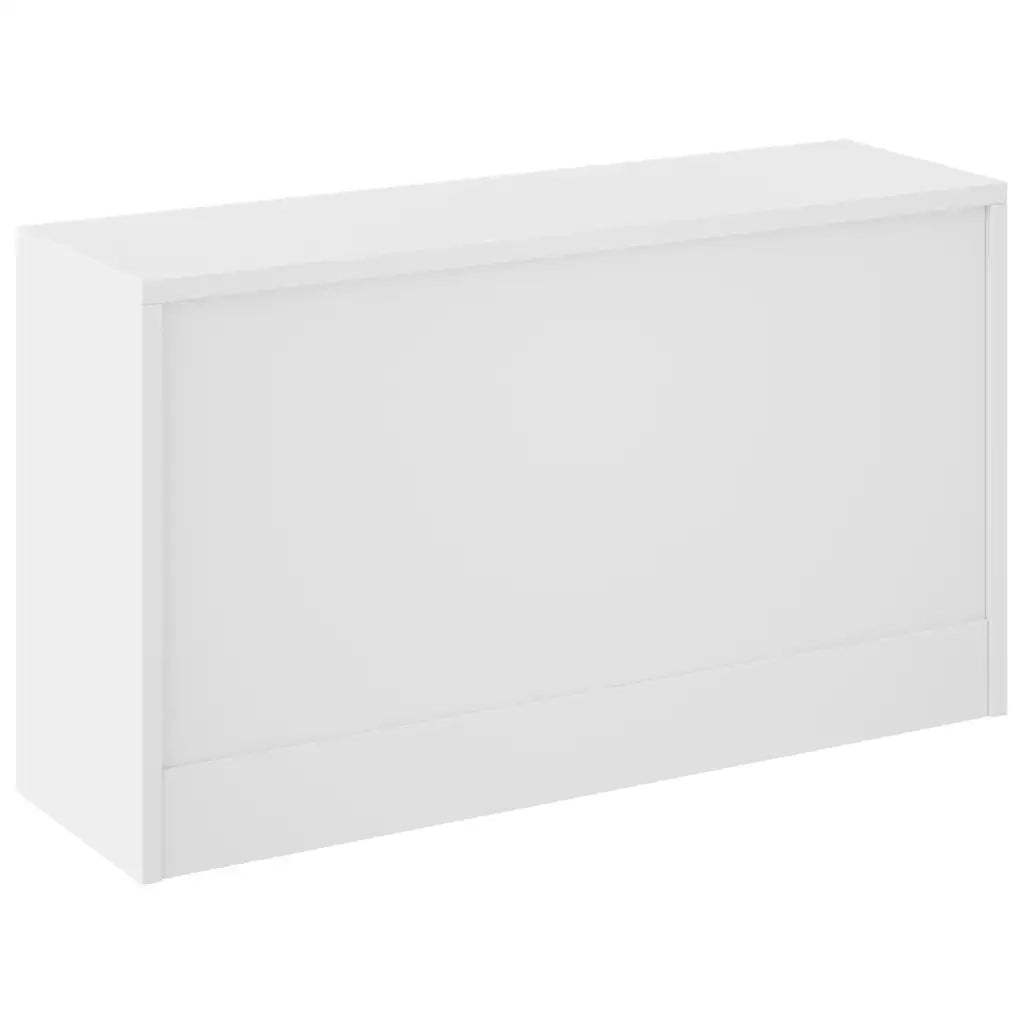Panca Scarpiera Bianco Lucido 80x24x45 cm in Legno di Argilla 342643
