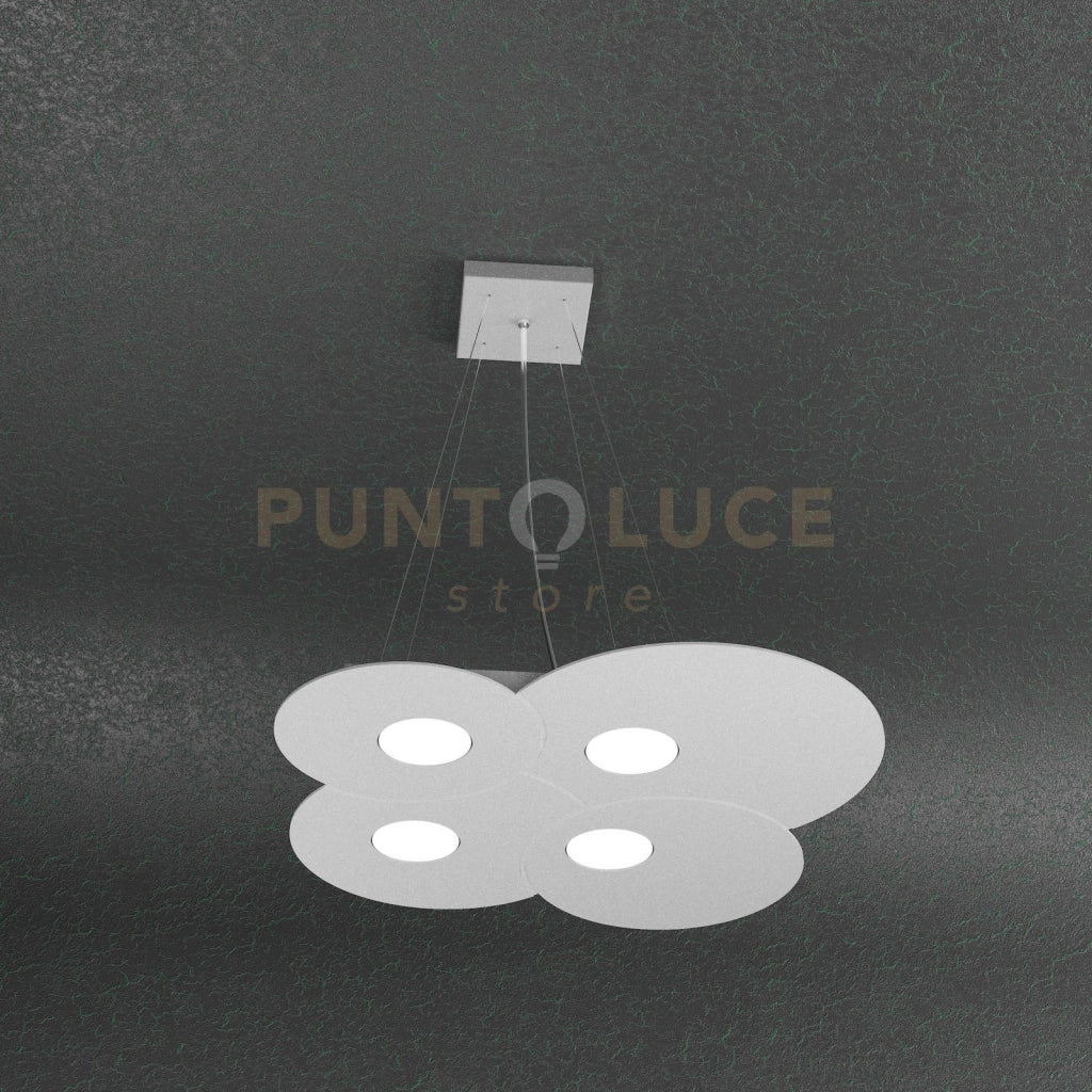 CLOUD SOSPENSIONE 4+2 LUCI BIEMISSIONE GRIGIO 1128-S4+2-GR