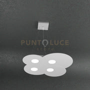 CLOUD SOSPENSIONE 4+2 LUCI BIEMISSIONE GRIGIO 1128-S4+2-GR